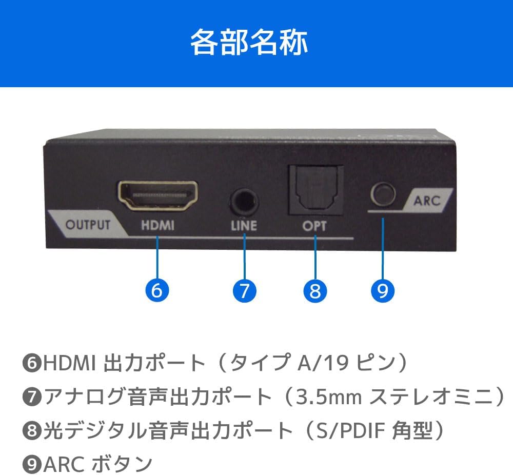 Аудиоразветвитель RATOK SYSTEM 4K60Hz HDCP2.3, совместимый с ARC, оптический цифровой аудиоразветвитель RS-HD2HDA2-4K ps5, фото 12