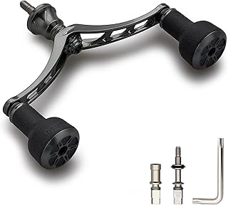 HEIGHTEN 98mm リール ハンドル シマノ(SHIMANO) ダイワ(DAIWA) 通用 スピニングリール 用 TPE Series (ダークグレー(22STELLA/23AIRITY)) (HT9305)