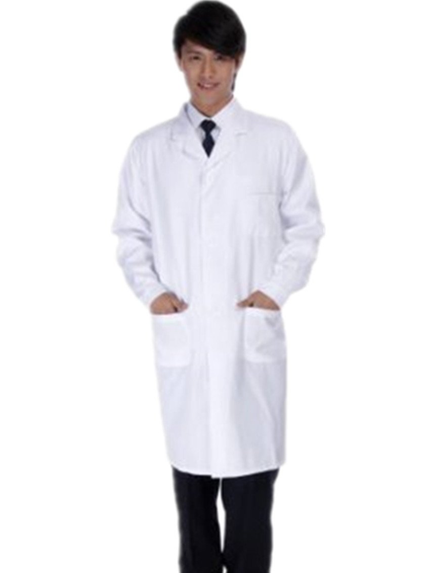 Mens Doctor Lab Coat Long Sleeve Costume White Men Small