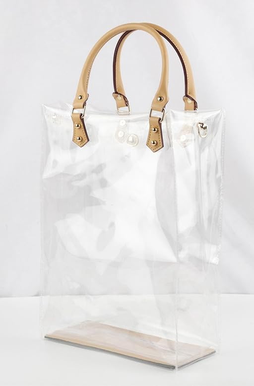DIY Tote Bag Making Kit, Durable PU Leather DIY Bag Kit, Transparent Tote Bag Accessories, Birthday and Holiday Gift (C:25*11*36) C：25*11*36