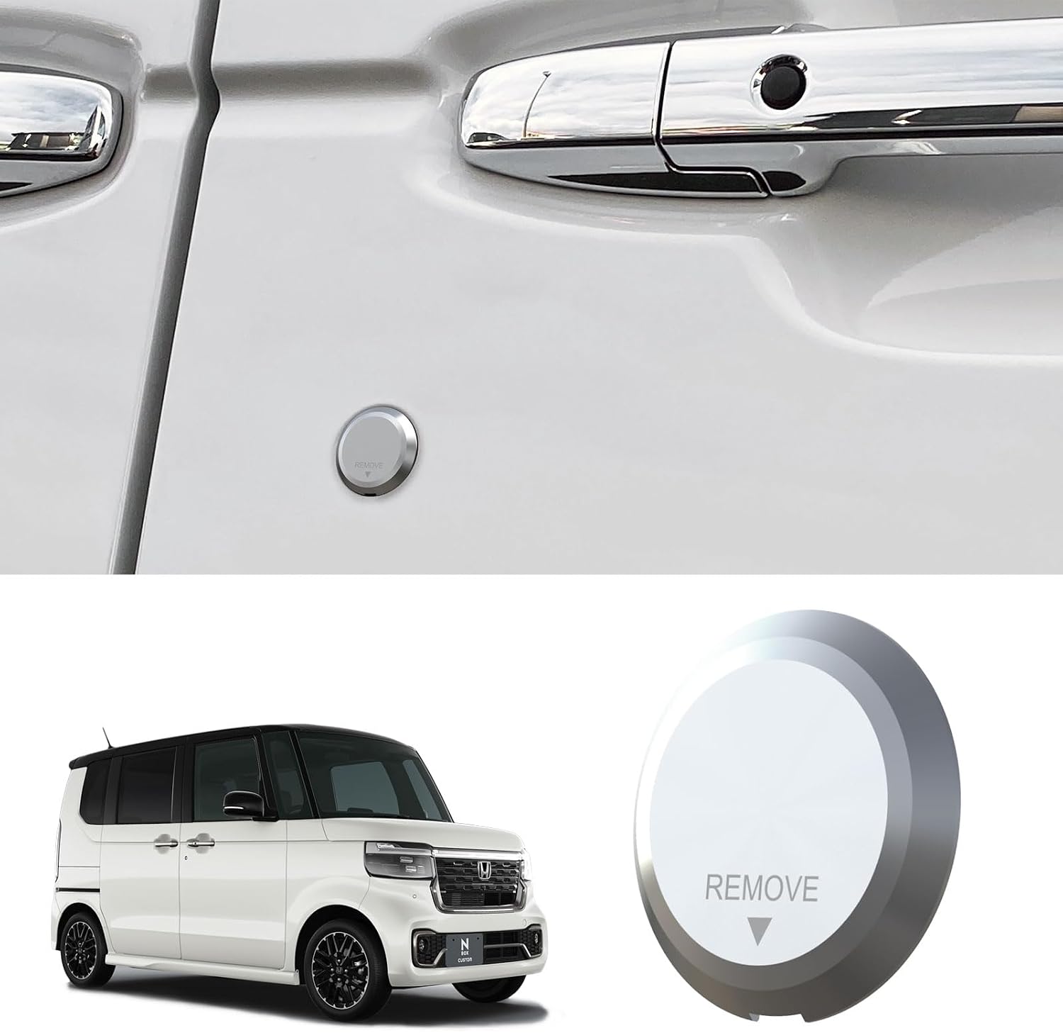 крышка цилиндра для ключей alumania VKC-H004-SI [СЕРЕБРИСТАЯ] Honda N-BOX N-WGN N-ONE N-VAN Легко крепится магнитом Алюминиевая заготовка, фото 10