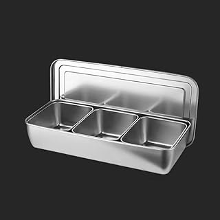 調味料容器 中子 バット ヤクミ入れ 保存容器 調味料入れ ステンレス 深型パット ステンレス 調味料入れ 薬味入れ具材 小分け 小料理 キッチン 台所 業務用 店舗 屋台 仕込み 調味料 薬味 居酒屋 厨房用品 (3)