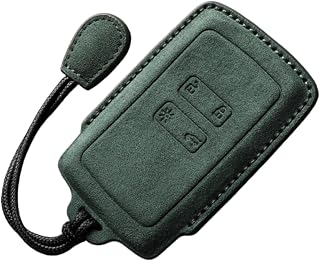 ルノー専用 キーケース 新型 スエード 革 キーカバー Renault メガーヌ シーニック4 カジャール等対応(GREEN-S) | ルノー Clio ジャール エスパス5 Talisman アルカナArkana マスターバスMaster Bus Megane等対応,専用設計,防水 汚れ防止 軽量 自動車スマートキーケース カスタム パーツ,上質なスエード,ポイントの金具