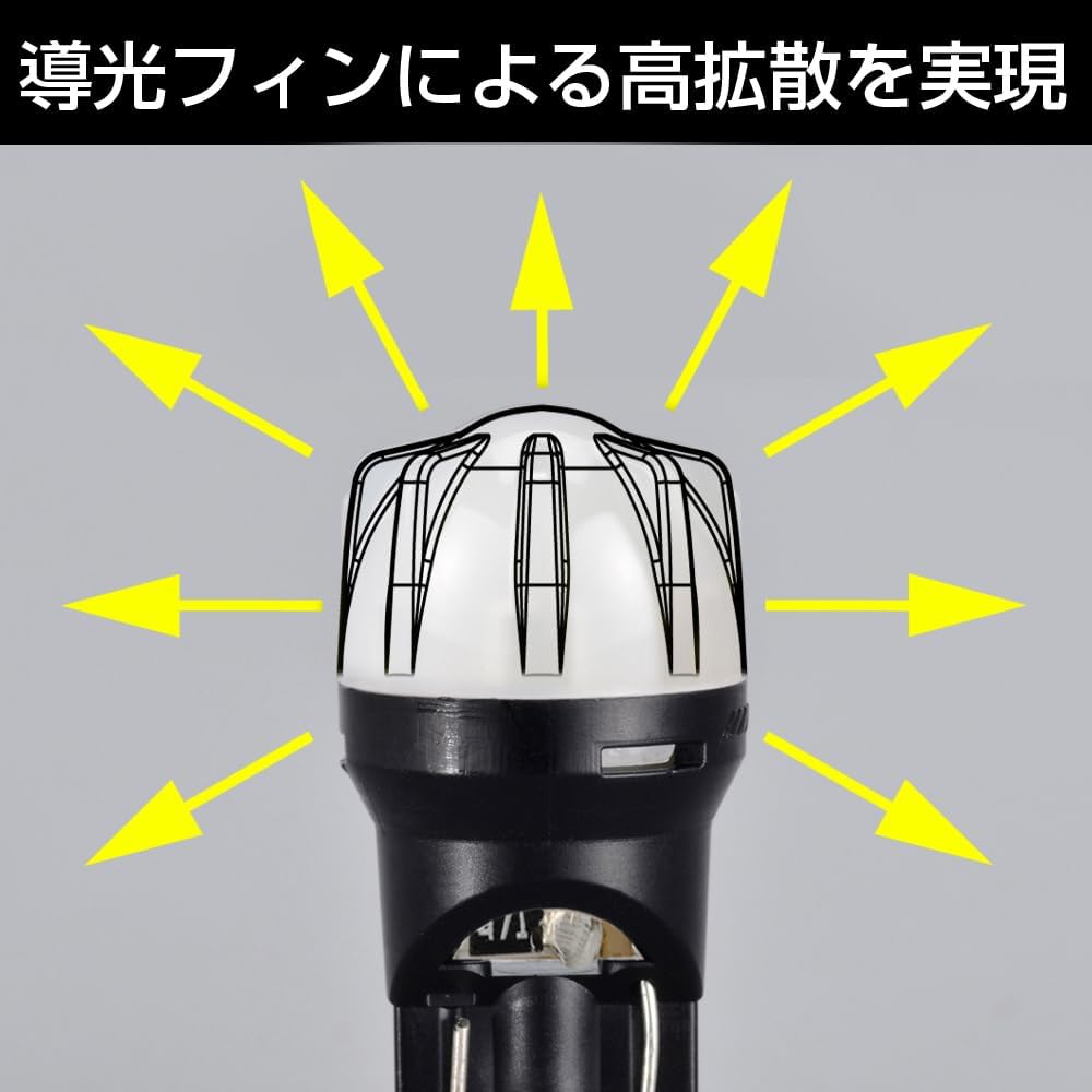 Номер лампы M's Basic по лицензии IPF light Светодиодная лампа T10 6500K 65 люмен с ультрарассеиваемой полупрозрачной линзой, световодным ребром, широким диапазоном излучения, соответствует всем направлениям, сделано в Японии, 1 штука AMZ-NL003, фото 2