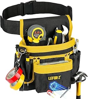 腰袋 工具入れ 電工 釘袋 工具差し 大工 小物入れ 腰道具セット 「14ポケット・磁気吸引・ベルト付き着脱式」 高密度ナイロン素材 耐久 多機能ポケット DIY/建設/ガーデニング用