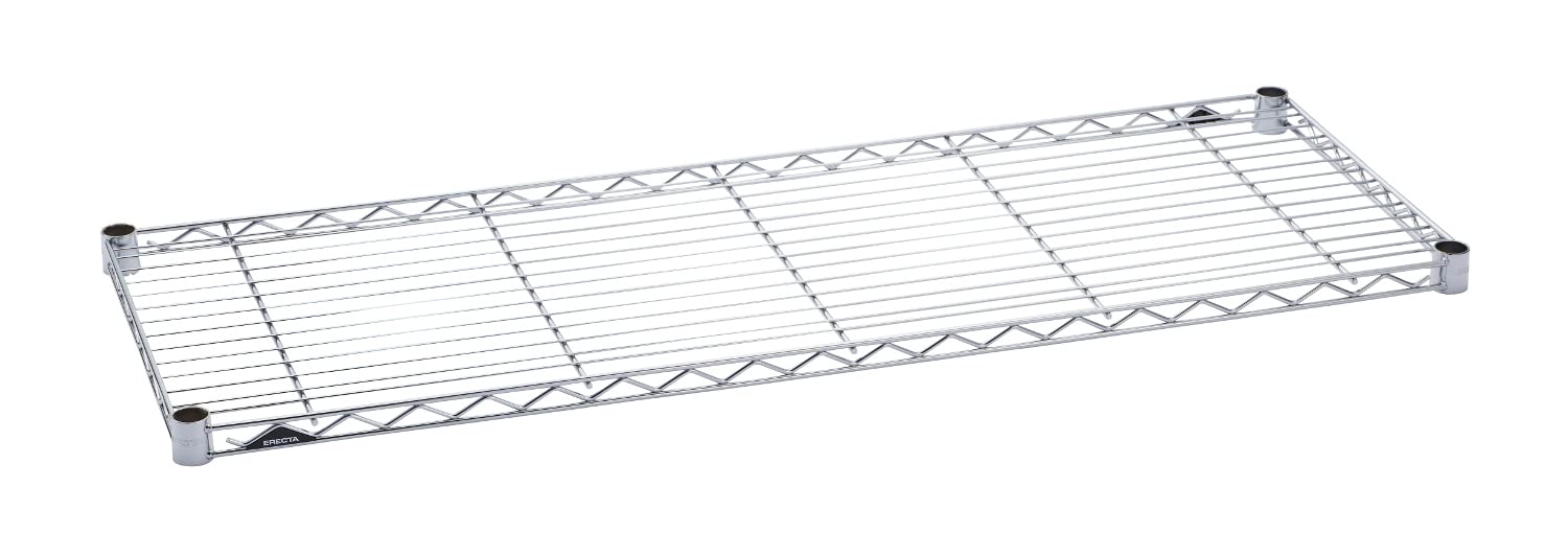 Erecta Basic Series Wire Shelf W1200xD450mm Chrome B1848C1 Home Erecta Successor Chrome 1200×450 Wire Shelf