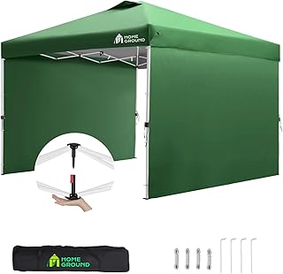 HomeGround ワンタッチ タープテント 2m/2.5m/3m 【センターロック式】 組立て簡単!! サイドシート0/1/2枚付き シルバーコーティング UVカット 日除け 遮熱 高耐水加工 風抜けベンチレーション付き 3段階高さ調整 タープ テント アウトドア・イベント・運動会