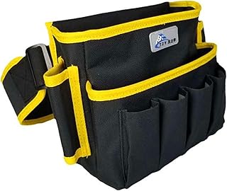 Yajuyi 内装用 道具用 腰袋 工具袋 工具入れ 小物入れ ウエストバッグ 腰収納袋 ホルダー オックスフォード布 防水・ 耐摩耗 多機能 大容量工具差し入れ 電動工具入れ ガーデン 電気工事 DIY 修理 ベルト付
