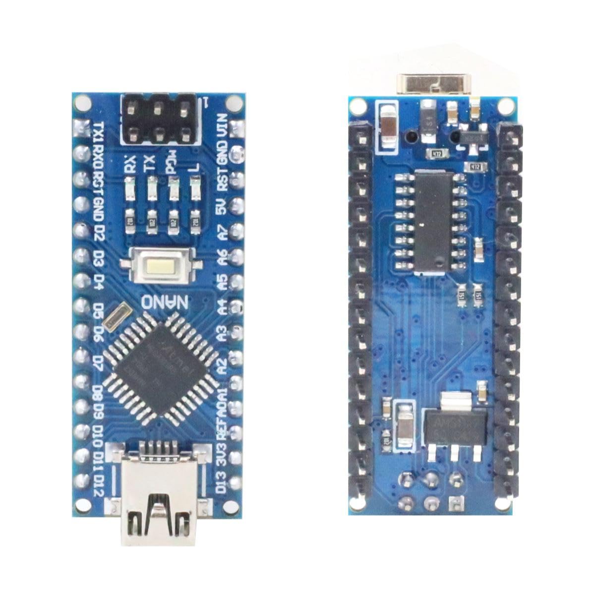 Nano Development Board V3.0 с высокопроизводительным микроконтроллером, совместимым с CH340 ATmega328P Arduino + с USB-кабелем, фото 6