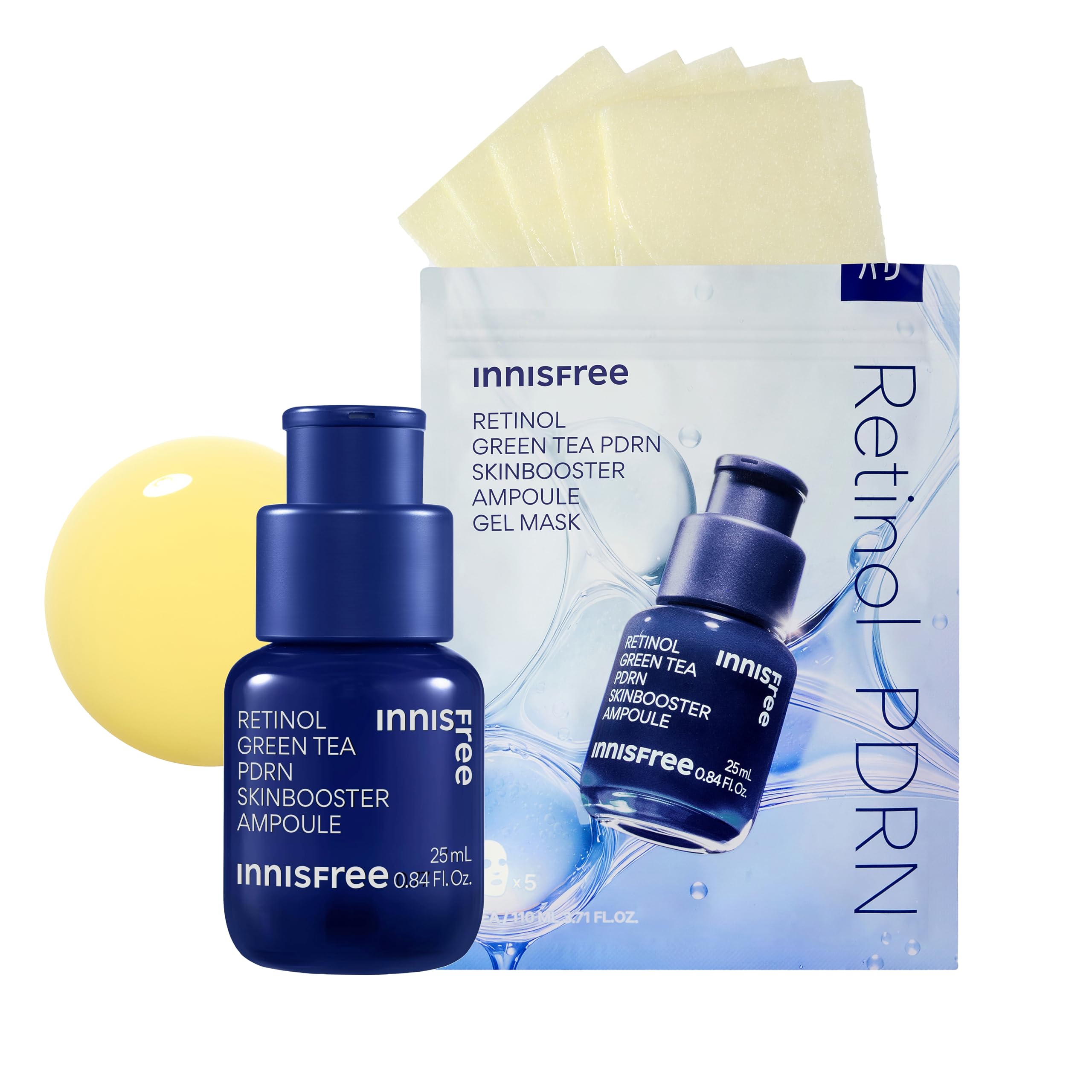 【Innisfree】PDRN Serum & Sheet Mask Set【Authentic Product】[Serum+Gel Mask] Firming High Adhesion Pack Dense Serum Concentrated Care Retinol PDRN Niacinamide Peptide Hyaluronic Acid Ceramide High Inis Free PDRN Serum & Sheet Mask Set (Genuine), Beauty Serum + Gel Mask), Firm Tightness Pack, Dense Beauty Serum, Concentrated Care, Retinol, PDRN Niacinamide, Peptide, Hyaluronic Acid, Ceramide, High Concentration, Moisturizing, Elastic, Puffy Skin, Pore Tightening, Sagging, Dry, Shiny, Sensitive Skin, Korean Smea Aging Case Hypoallergenic