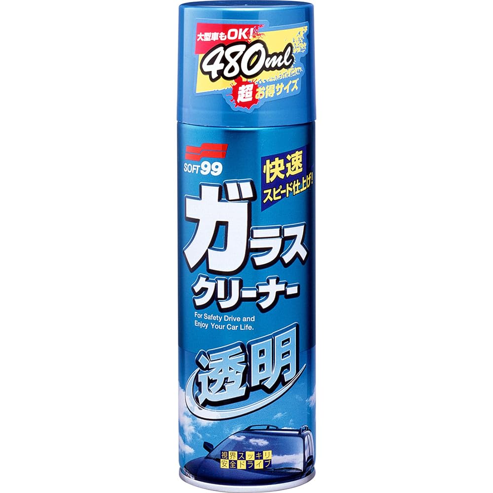 SOFT99 Glass Cleaner Transparent 480ml for Car Window Cleaning 04053