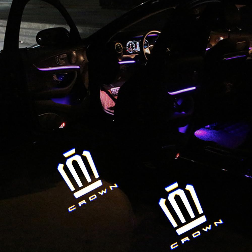 Новая дверная фара Crown 16-го поколения Curtesh Light Welcome light, светодиодная проекция логотипа Toyota Crown 16-го поколения SH35, комплект из 2 предметов без выцветания, фото 5