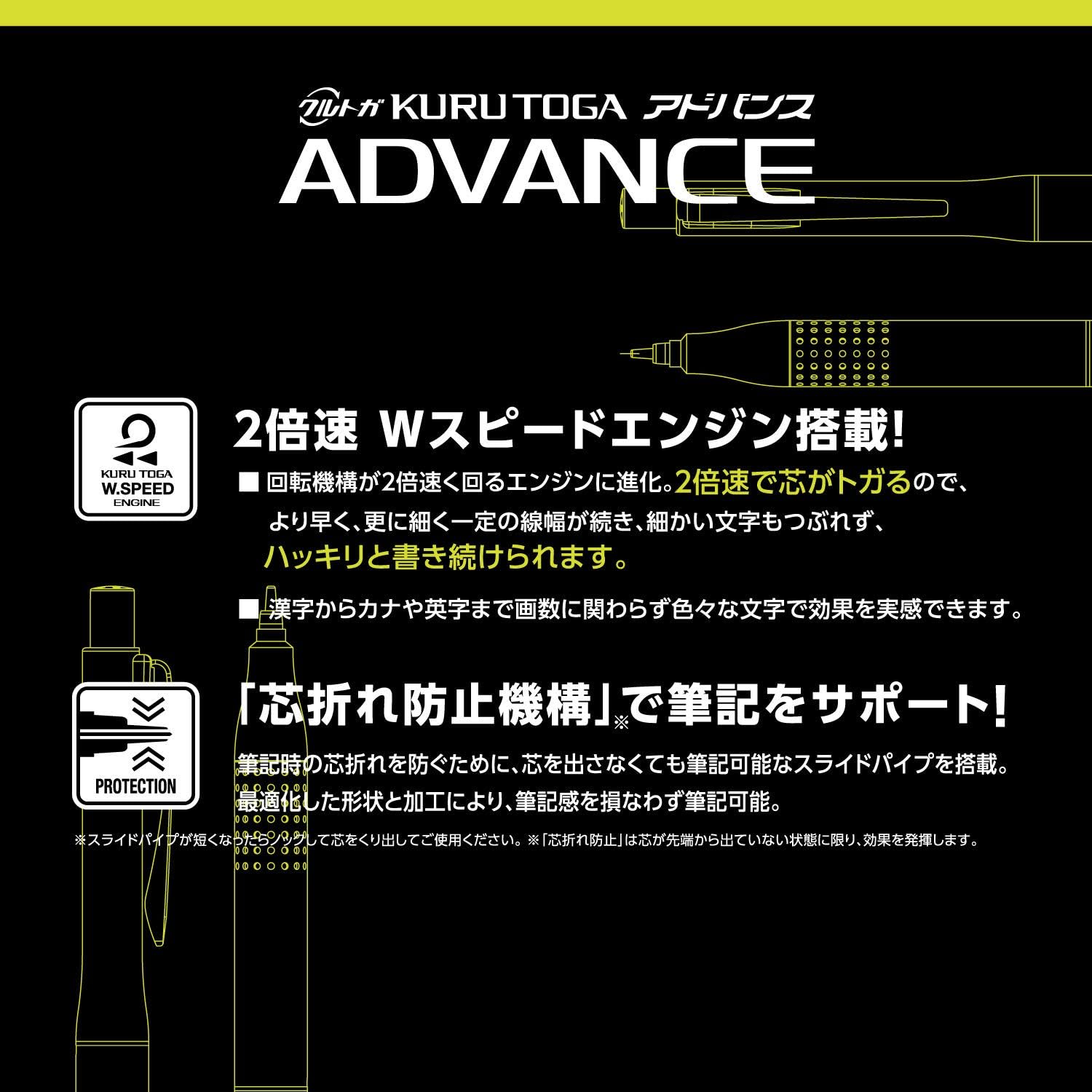 Mitsubishi Pencil Механический карандаш Kurutoga Advanced Модернизированная модель 0,5 Gun Metallic M510301P.43 серебристый (оружейный металлик) 0,5 мм, фото 5