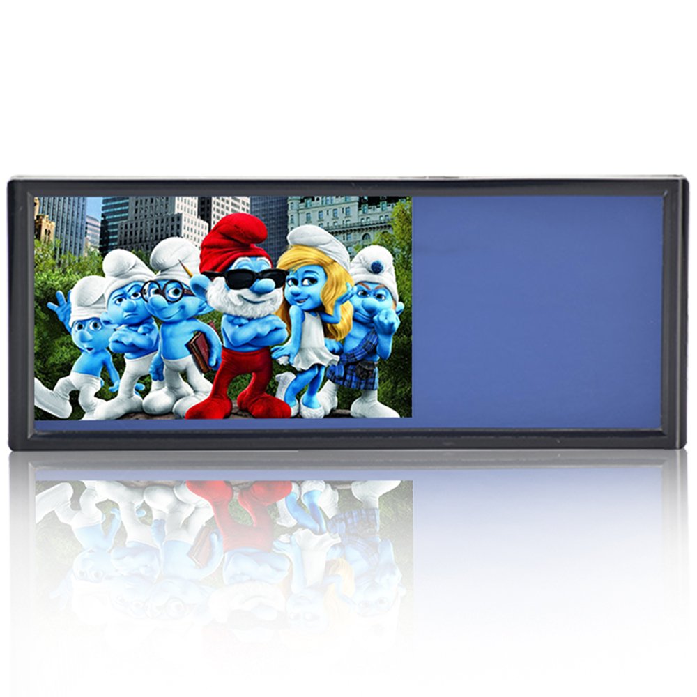 LOSKA Room Mirror Monitor 7 Inch Touch Button Compatible with 12V/24V Resolution 800*480 AV1/AV2 System Video Input Rear Camera Linkage Function Rearview Mirror Monitor