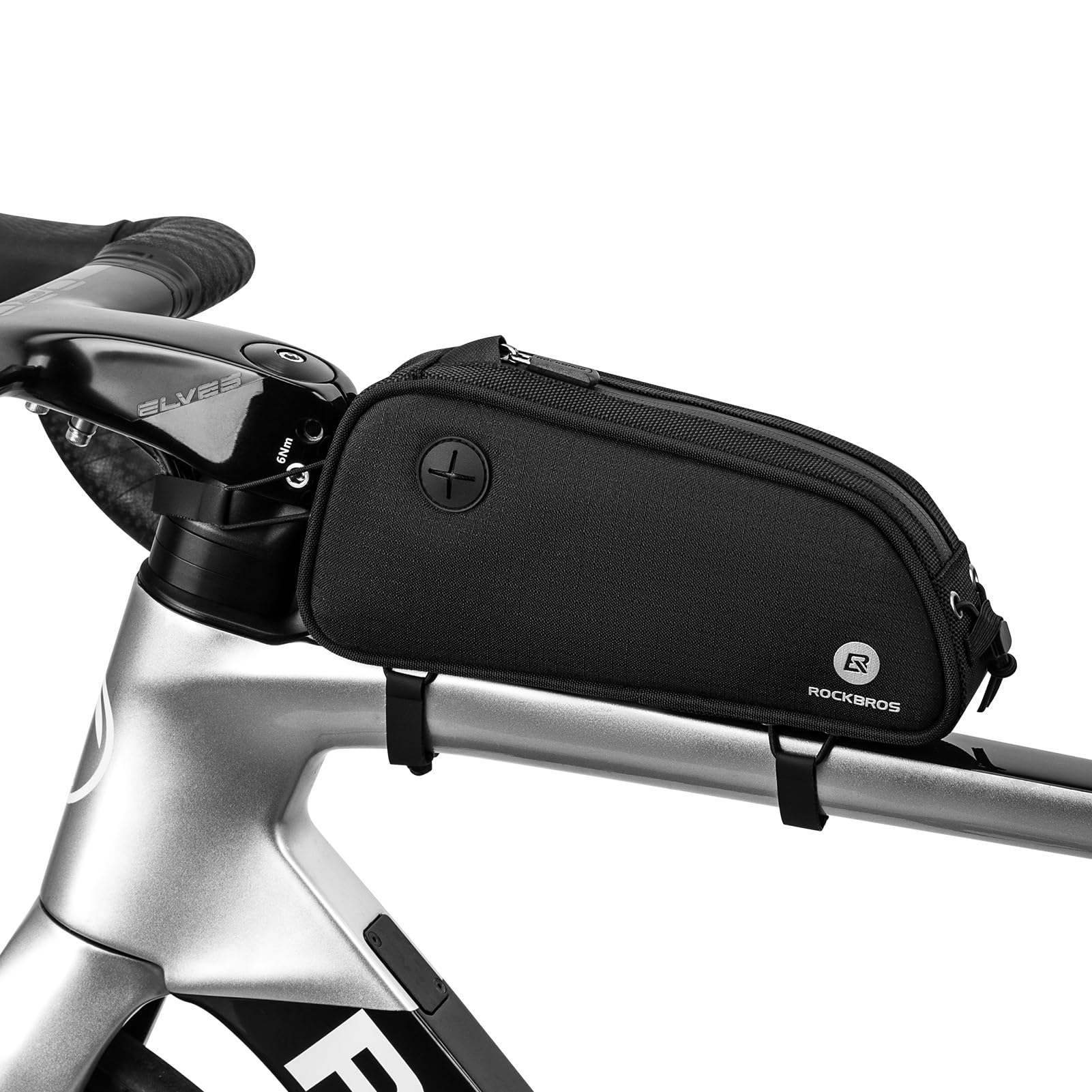 ROCKBROS Top Tube Bag Bicycle Road Bike Bag Easy Installation Slim Frame Bag Storage Bag Lightweight Accessory Holder Knee-Friendly Design Cycling