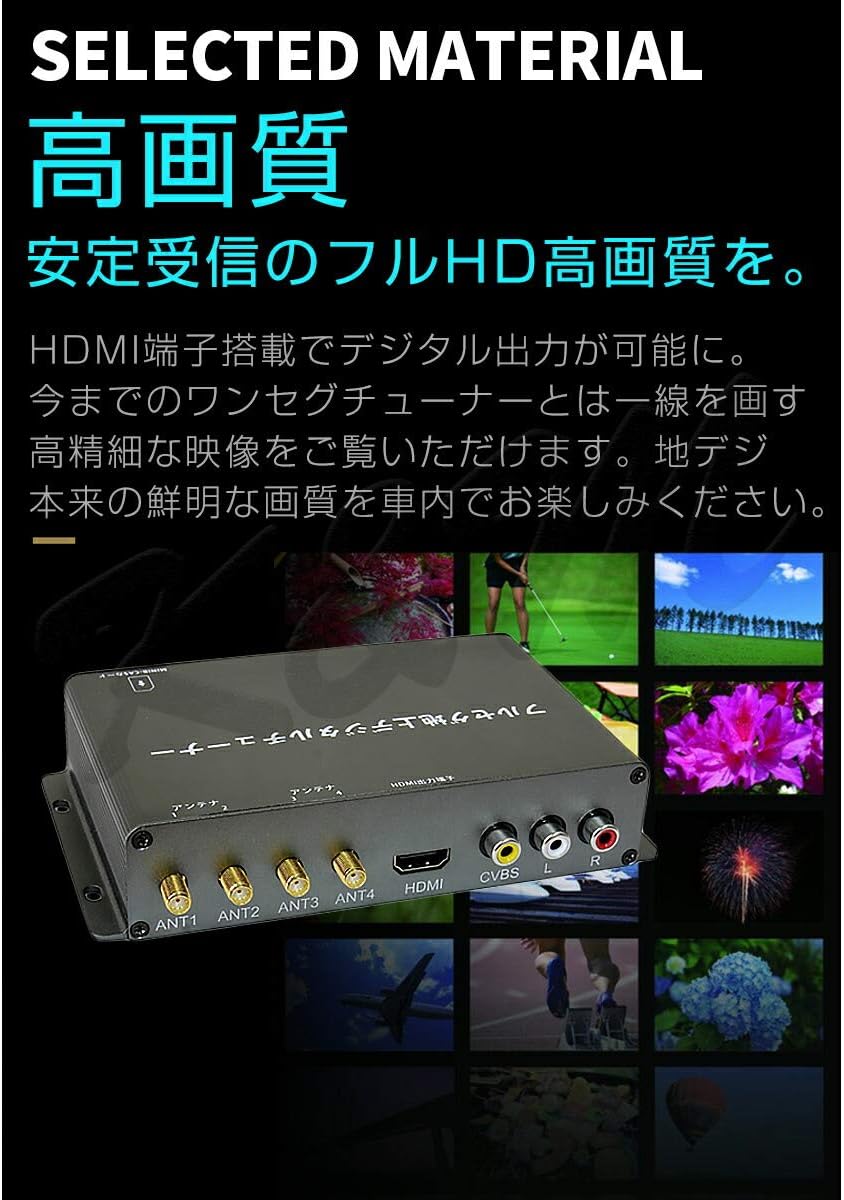 . "SMA4X4TUNER", заменяющий наземный цифровой тюнер TOYOTA Cami высокой четкости Full Seg HDMI 4x4, 4 тюнера и 4 антенны, высокая производительность с картой MiniB-CAS., фото 3