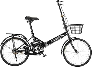 自転車 折りたたみ自転車 20インチ 軽量 小径車 防滑タイヤ 高炭素鋼フレーム リアキャリア付き キャリパーブレーキ 男性 女性 初心者 通勤 通学 街乗り JZXC-01