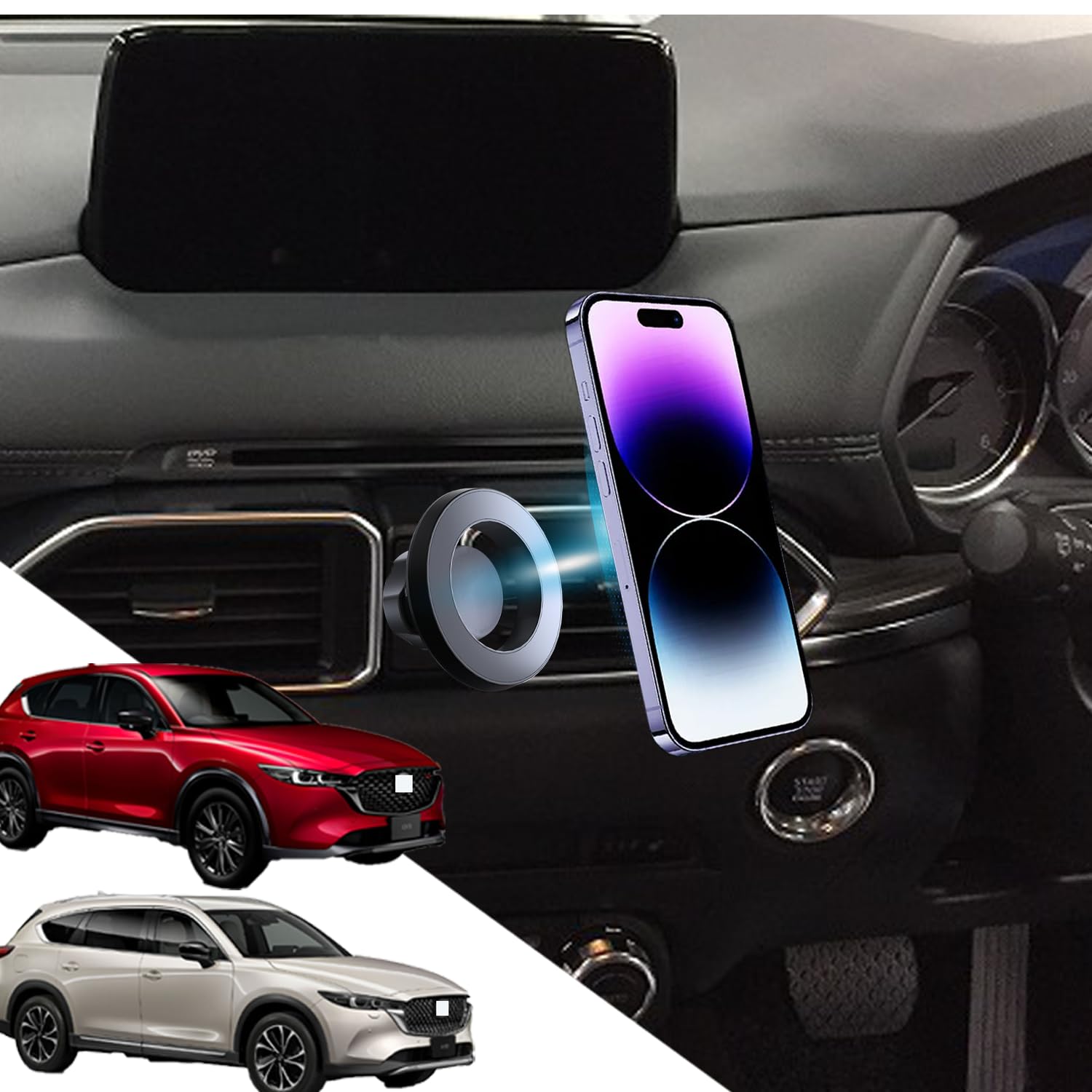 oricarmes Cx-8 Smartphone Holder, Magnet, Mazda, Cx-5, Cx-5, Cx-8 kg, Smartphone Stand, One-Hand Operation, Portrait & Landscape, Accessories, Cx8 Accessories