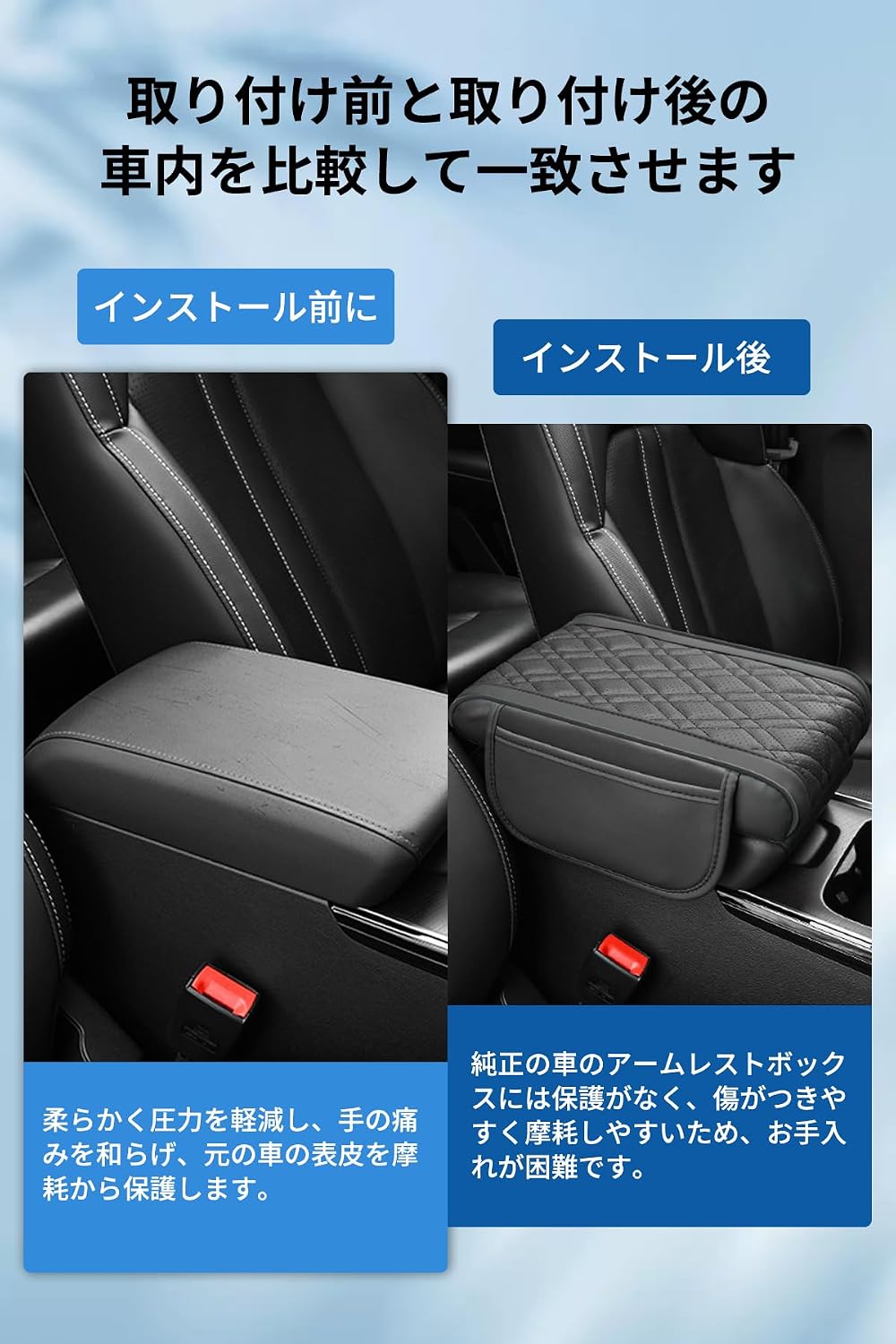 Подходит для новой системы Honda Bezel RV Крышка подлокотника nappa подушка подлокотника VEZEL RV3 RV4 RV5 RV6, тип 2021/4-Текущая версия, Защитная крышка подлокотника, подлокотник для локтей, эксклюзивный дизайн, простая установка, защита от грязи, автомобильные принадлежности (1, черный, подходит для новой серии Honda Bezel RV), фото 3
