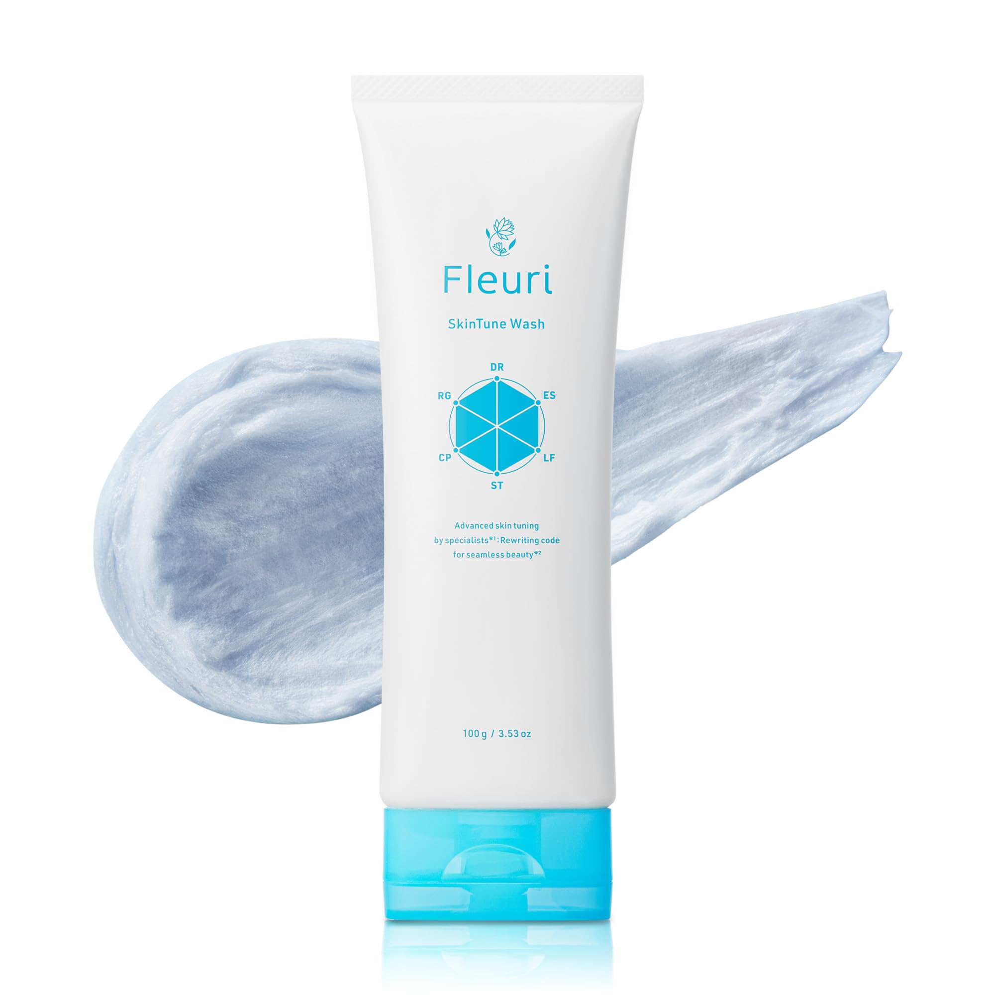 Fleuri Official Skin Tune Wash, 3.5 oz (100 g), 1 Bottle, Face Foam, Enzyme Face, Clay Cleansing, Pore Care, Blackheads, Acne, Moisturizing, Additive-free, Skin Care 1 item