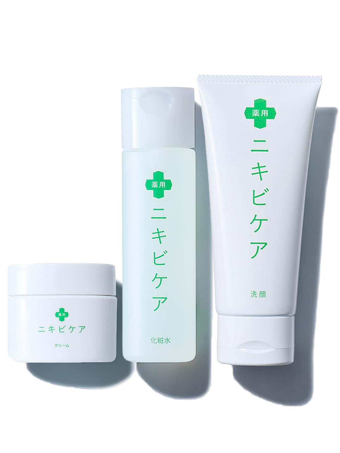 Medicated Acne Care Skin Care Set, Acne, Facial Cleansing, Lotion, Cream, Adolescent, Adult, Quasi-drug Unscented
