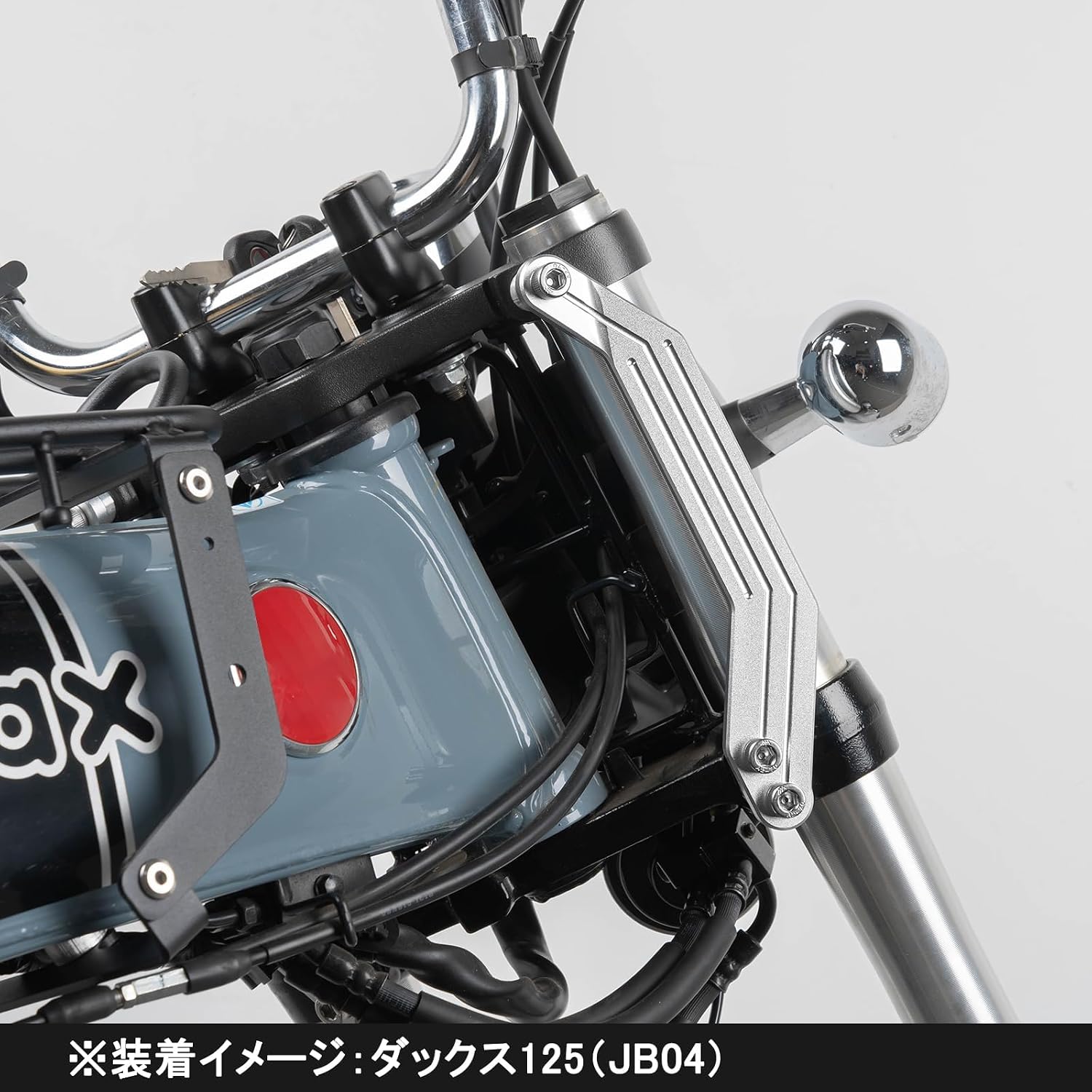 Стабилизатор рулевой тяги HI-LINE DAX 125/Glom с эксклюзивным алюминиевым основанием, изготовленный на заказ, внешний вид с инструкцией по эксплуатации на японском языке (черный), фото 2