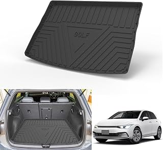 VW フォルクスワーゲン 新型 GOLF ゴルフ8 CDD系 (2021年6月～) ラゲッジマット トランクマット カーゴマット 折りたたみ可能 車種専用設計 汚れ防止 滑り防止 傷防止 立体フロアマット内装 3Dラゲージトレイ 3Dラゲッジマット マット 保護パーツ 取付簡単 TPE素材
