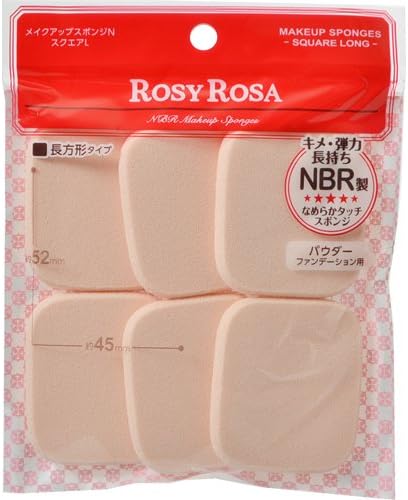 Губка для макияжа Rosie Rosa, N, Квадратная, L, 6P (Компактная квадратная губка) (x 2) 6шт (x 2), фото 2