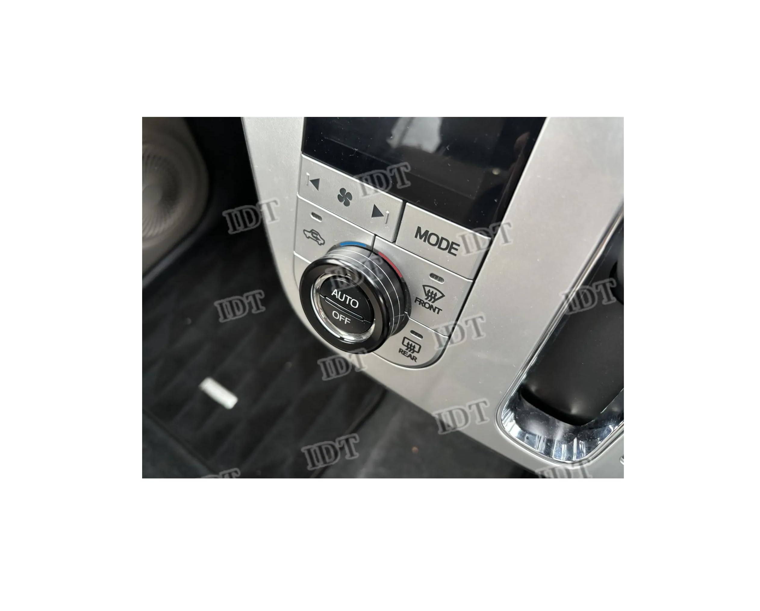 IDT Daihatsu CAST Aluminum Air Conditioner Dial Ring Interior Custom Parts Garnish with Mini Cloth Black LA250S LA260S